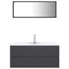 vidaXL Kylpyhuoneen kalustesarja harmaa lastulevy