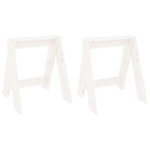 vidaXL Jakkarat 2 kpl valkoinen 40x40x45 cm t&auml;ysi m&auml;nty