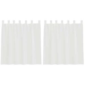 vidaXL Voile-verhot lenkeill&auml; 2 kpl valkoinen 140x140 cm