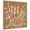 vidaXL Puutarhaseinäkoriste 55x55 cm corten teräs ruohokuvio