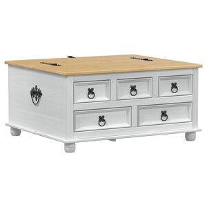 vidaXL storage box hyllyll&auml; Valkoinen 90 x78 x 45 cm Massiivinen m&auml;nty