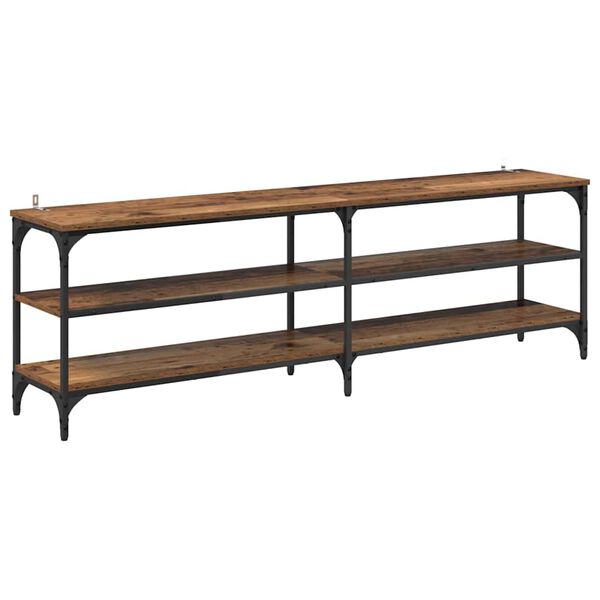 vidaXL TV-kaappi Vanha Puu 160 x 30 x 50 cm Hienosahattu puu ja rauta