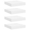 vidaXL Kelluvat sein&auml;hyllyt 4 kpl valkoinen 23x23,5x3,8 cm MDF