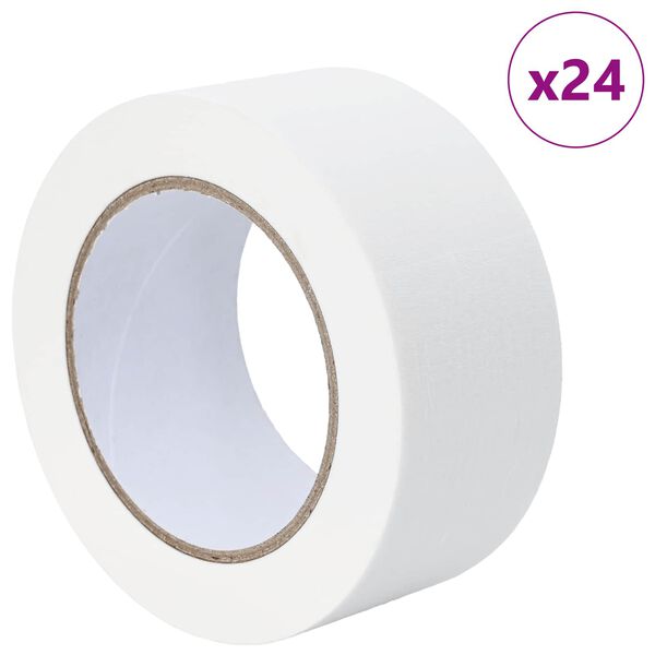 vidaXL Maalaustelat 24 pcs Valkoinen 50mm x 50m Paperi
