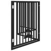 vidaXL Koiraportti kokoontaittuva 4 paneelia musta 320 cm poppelipuu