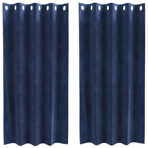 vidaXL Pimennysverhot 2 pcs Tumma Sininen 140 x 175 cm Sametti