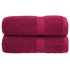 vidaXL Premium-vieraspyyhkeet SOLUND 2 kpl viininpunainen 30x50 cm 600 gsm