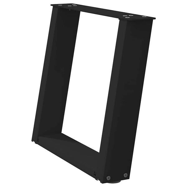 vidaXL Sohvapöydän jalat U-muotoiset 2 kpl musta 50x(42-43) cm teräs