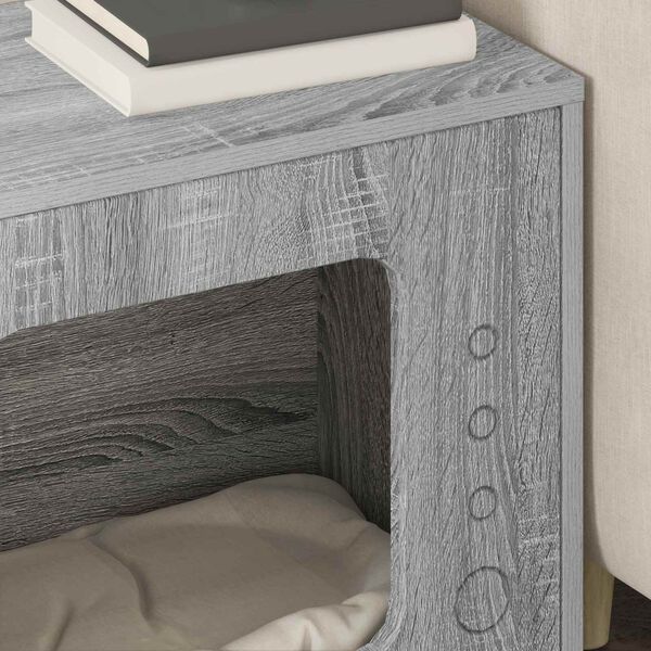 vidaXL Kissatalo Harmaa Sonoma 51 x 30 x 42 cm Tekninen puu