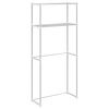 vidaXL Pesukoneen hylly Valkoinen 70 x 27 x 136 cm Alumiini