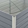 vidaXL Korotettu puutarhalaatikko 160x80x77cm galvanoitu ter&auml;s harmaa