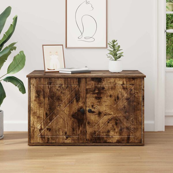 vidaXL Kissatalo Savup&auml;hkin&auml; 85 x 55 x 50 cm Tekninen puu