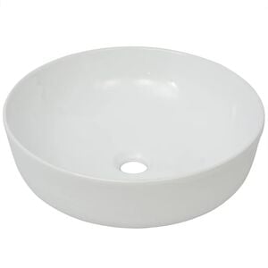 vidaXL Py&ouml;re&auml; keraaminen pesuallas 41,5x13,5 cm Valkoinen