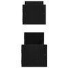 vidaXL Seinähylly säilytystilassa 2 pcs Musta tammi. 60 x 16 x 14 cm