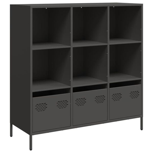 vidaXL Highboard Musta 101,5x39x103,5 cm Ter&auml;s
