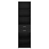 vidaXL Korkea kaappi Musta tammi. 50 x 42,5 x 185 cm Tekninen puu