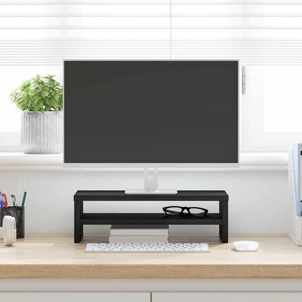 vidaXL N&auml;ytt&ouml;koroke musta tammi 42x24x13 cm tekninen puu