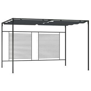 vidaXL Huvimaja sis&auml;&auml;nvedett&auml;v&auml; katto 4x3x2,3 m antrasiitti 180 g/m&sup2;