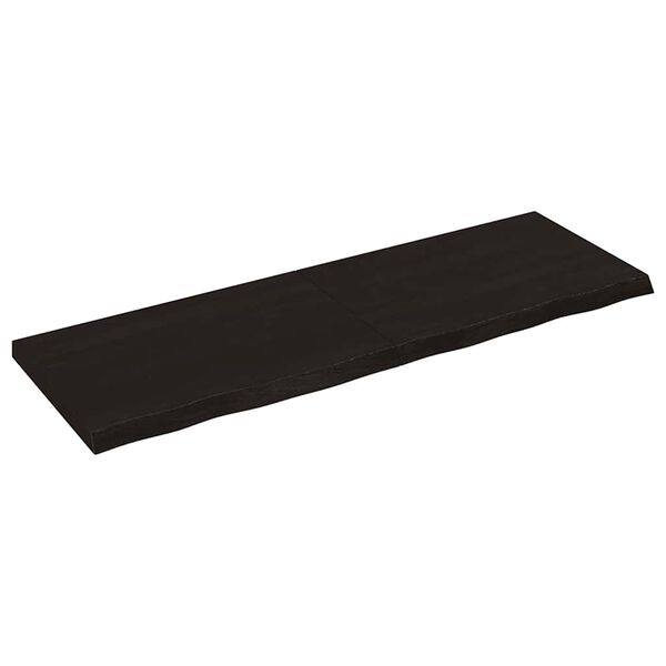 vidaXL P&ouml;yt&auml;levy tummanruskea 120x40x(2-4) cm k&auml;sitelty t&auml;ystammi