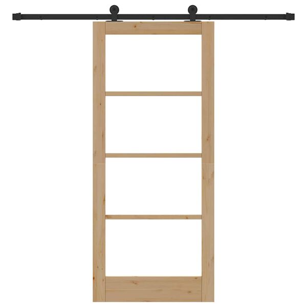 vidaXL Liukuovi ORKDAL Luonnollinen ja musta 86 x 198,5 cm