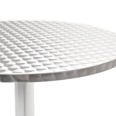 vidaXL Kokoontaittuva puutarhapöytä hopea 60x(70-110) cm alumiini