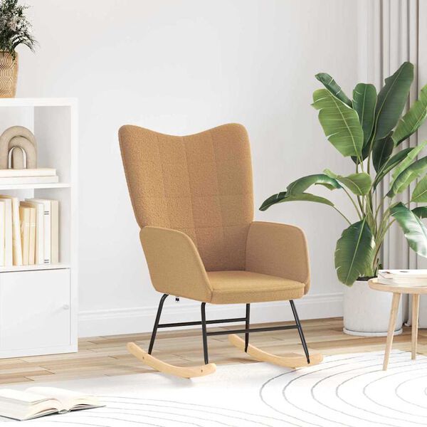 vidaXL Keinutuoli Beige Sherpa-kangas