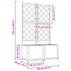 vidaXL Puutarha ruukku 2 pcs Ruskea 80 x 40 x 143 cm Muovi