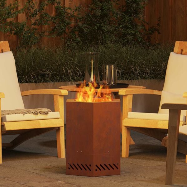 vidaXL Savuuttomat nuotio Ruskea 38 x 38 x 51 cm Kulunut Ter&auml;s