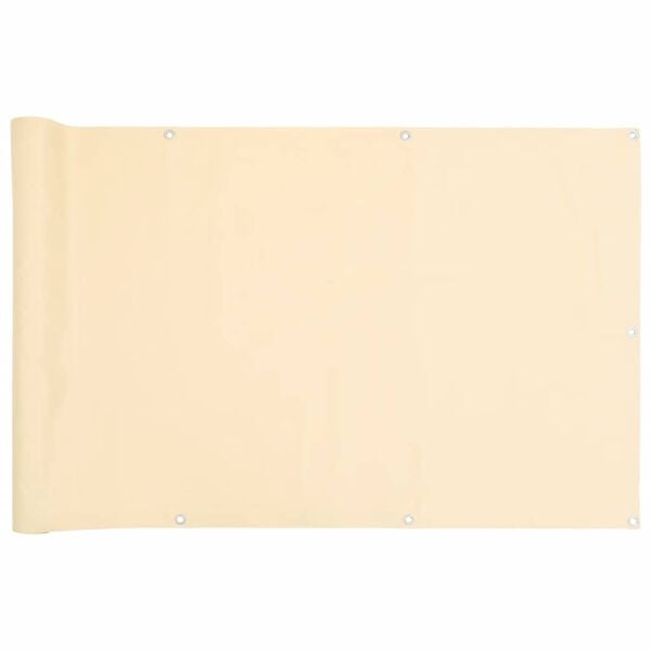 vidaXL Parvekkeen yksityisyyssuoja kerma 400x120 cm PVC