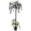 vidaXL Tekokasvi Papu Kukka Puu Violetti 80 x 18 x 160 cm