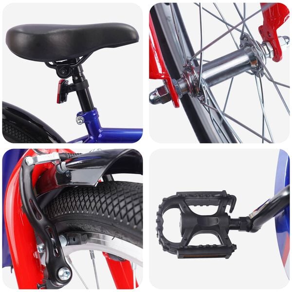 vidaXL Lastenpy&ouml;r&auml; 18 Tuumaa 5-7-vuotiaille Tumma Sininen