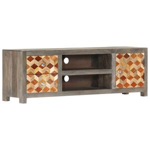 vidaXL TV-taso harmaa 120x30x40 cm t&auml;ysi mangopuu