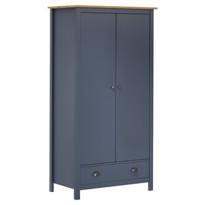 vidaXL Kaksiovinen vaatekaappi Hill harmaa 89x50x170 cm m&auml;nty