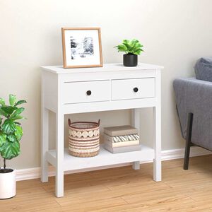 vidaXL Konsolip&ouml;yt&auml; valkoinen 75x35x75 cm t&auml;ysi m&auml;nty