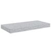 vidaXL Kelluvat sein&auml;hyllyt 2 kpl betoninharmaa 50x23x3,8 cm MDF