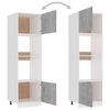 vidaXL Mikroaaltouunin kaappi betoninharmaa 60x57x207 cm tekninen puu