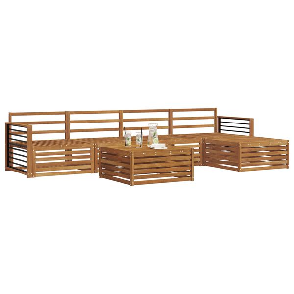 vidaXL Ulkosohvakokoelma 6 pcs Luonnollinen