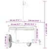 vidaXL Polkupyörän peräkärry musta 45 kg rauta