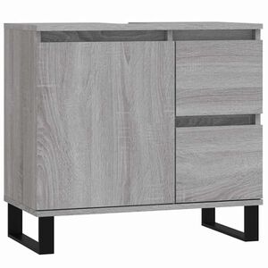 vidaXL Kylpyhuoneen kaappi harmaa Sonoma 65x33x60 cm tekninen puu