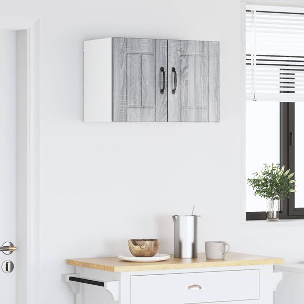 vidaXL Keitti&ouml;kaappi 2 pcs Harmaa Sonoma 30 x 31 x 40 cm Tekninen puu