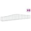 vidaXL Kaarevat kivikorit 8 kpl 400x50x40/60 cm galvanoitu rauta