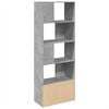 vidaXL Kirjahylly betoninharmaa 70x36x189 cm tekninen puu