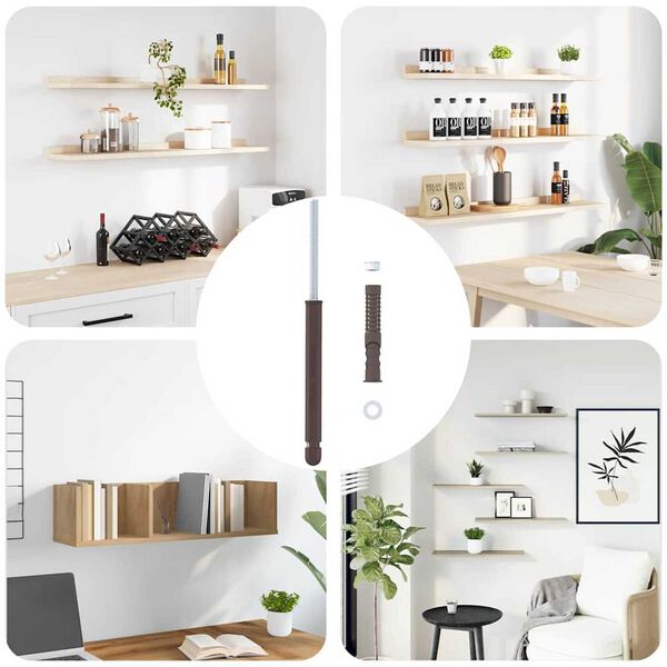 vidaXL Vaijeri-hyllypidikkeet 12 pcs Beige &Oslash;12 x 190 mm Ter&auml;s