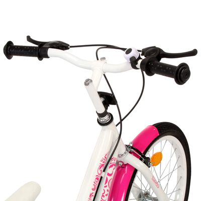vidaXL Lasten pyörä 24" pinkki ja valkoinen