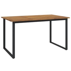vidaXL Puutarhap&ouml;yt&auml; U-jaloilla 140x80x75 cm t&auml;ysi akasiapuu