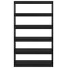 vidaXL Kirjahylly/tilanjakaja musta 100x30x167,5 cm täysi mänty