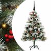 vidaXL Tekojoulukuusi LED -nauhavalot Vihre&auml; ja valkoinen 120 cm