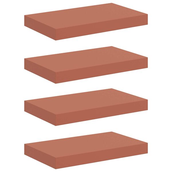 vidaXL Sein&auml;hylly 4 pcs Punainen 40 x 23,5 x 4 cm Tekninen puu