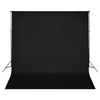 vidaXL Valokuvastudiosarja valosarja, taustakangas ja heijastin