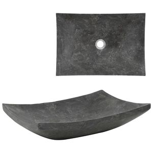 vidaXL Pesuallas marmori 50x35x12 cm musta